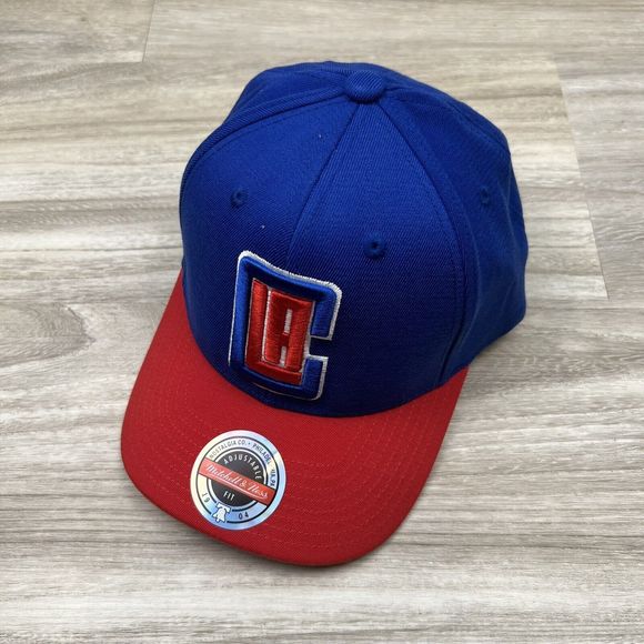 Mitchell‎ & Ness Los Angeles LA Clippers Snapback Hat Cap Two-tone Royal/Red New - Picture 5 of 16